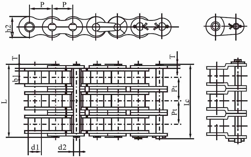 SS32B-3 B Series Stainless Steel Short Pitch Precision Triplex Roller Chain and Sprockets in Steel